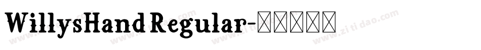 WillysHand Regular字体转换
